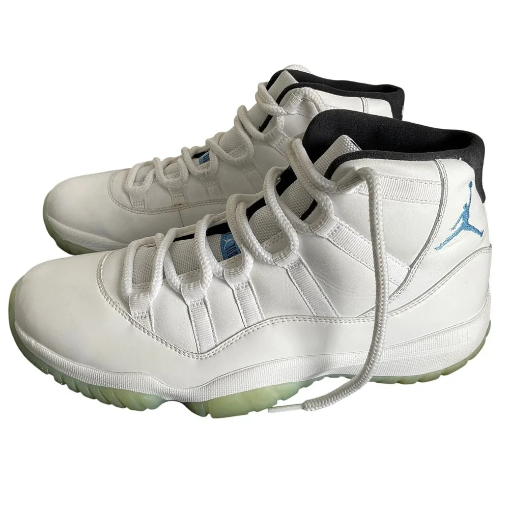 Air Jordan 11 Retro Legend Blue 2014 White Black 378037-117 Men's Size 10